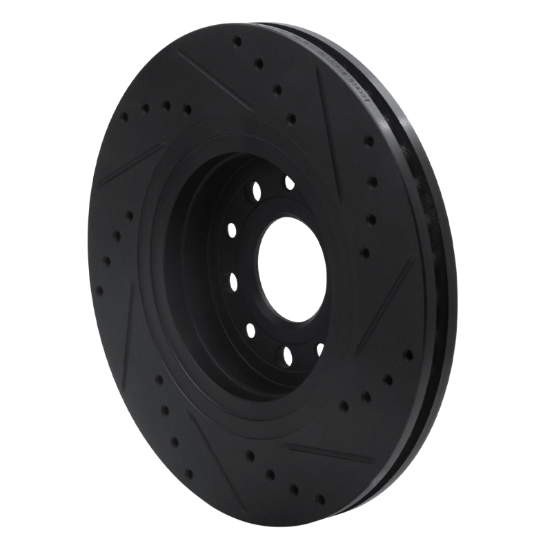 Ford Taurus X Brake Rotor (1) - Front Left - DFC - Drilled & Slotted - Black - `05-`09