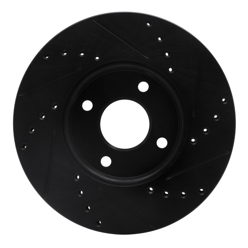 Ford EcoSport Brake Rotor (1) - Front Left - DFC - Drilled & Slotted - Black - `05-`12