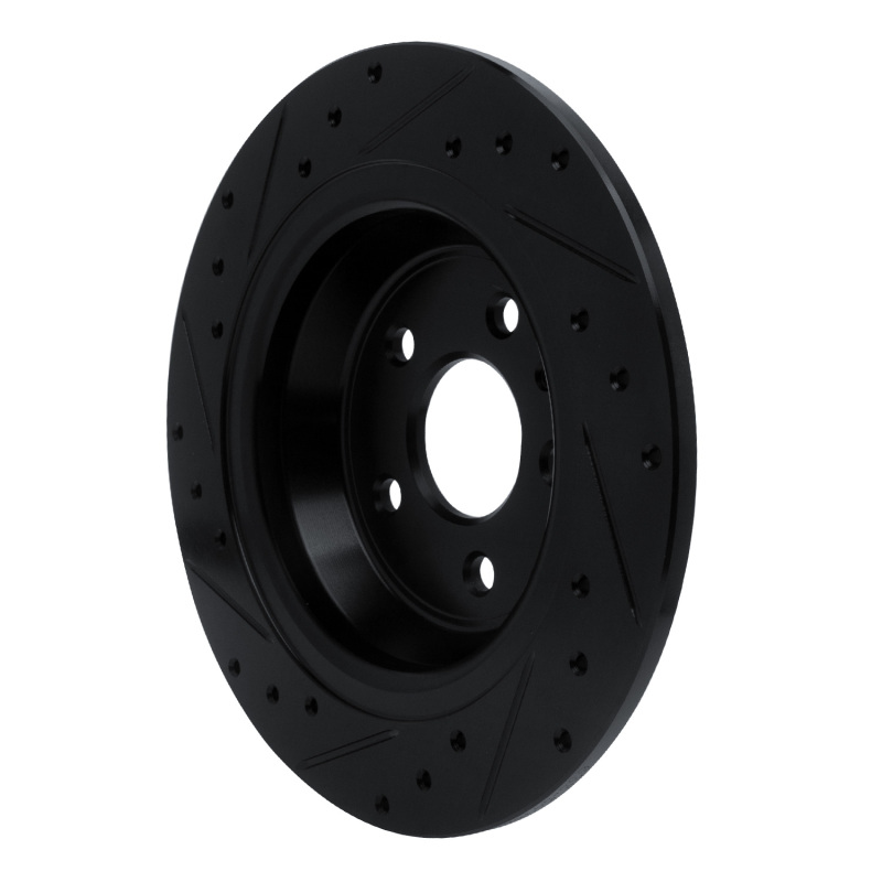 Ford Special Service Police Sedan Brake Rotor (1) - Rear Right - DFC - Drilled & Slotted - Black - `13-`20