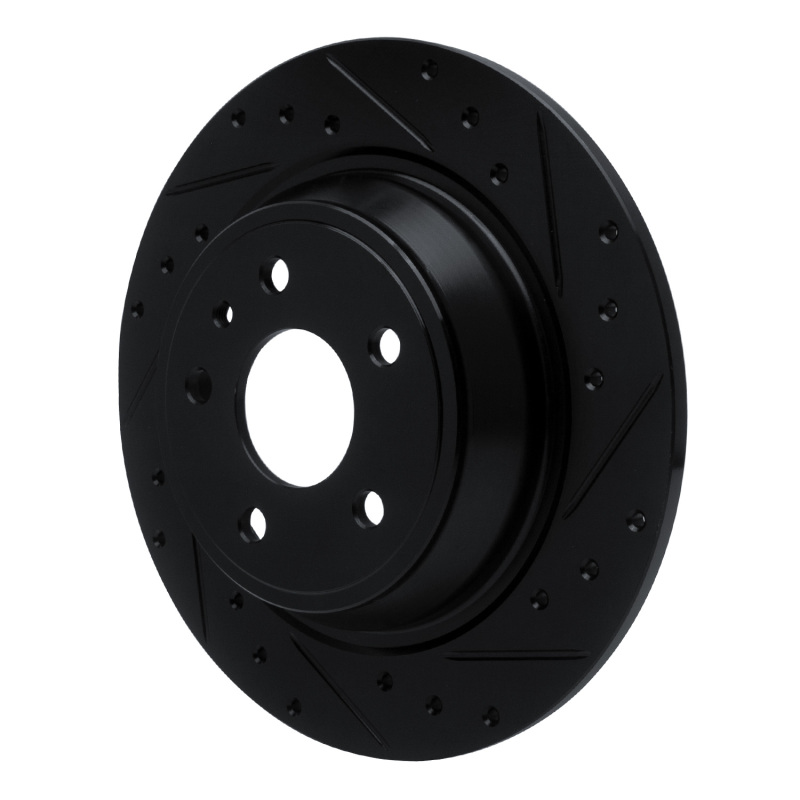 Ford Special Service Police Sedan Brake Rotor (1) - Rear Right - DFC - Drilled & Slotted - Black - `13-`20