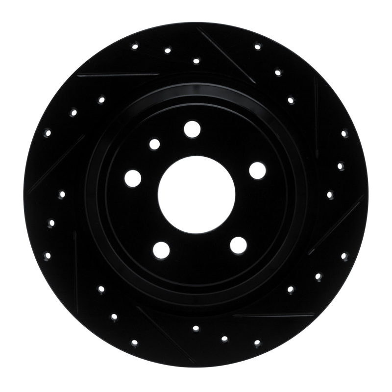 Ford Special Service Police Sedan Brake Rotor (1) - Rear Right - DFC - Drilled & Slotted - Black - `13-`20