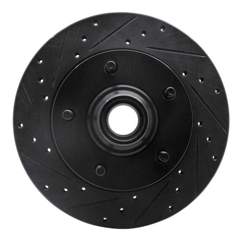 Ford E-150 Econoline Brake Rotor (1) - Front Left - DFC - Drilled & Slotted - Black - `94-`03