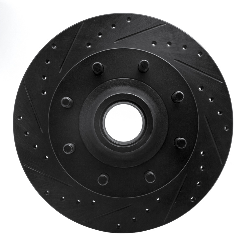 Ford E-350 Econoline Brake Rotor (1) - Front Left - DFC - Drilled & Slotted - Black - `95-`04