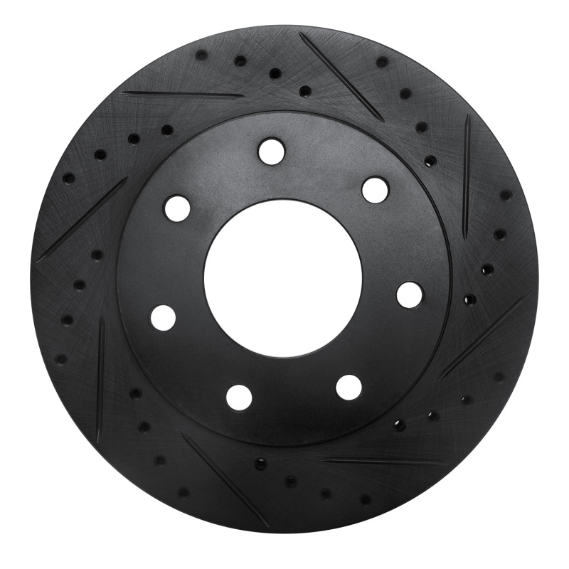 Ford F-250 Brake Rotor (1) - Front Right - DFC - Drilled & Slotted - Black - `97-`04