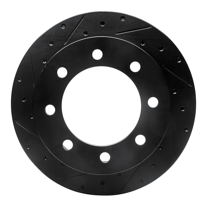 Ford E-350 Super Duty Brake Rotor (1) - Rear Left - DFC - Drilled & Slotted - Black - `99-`07