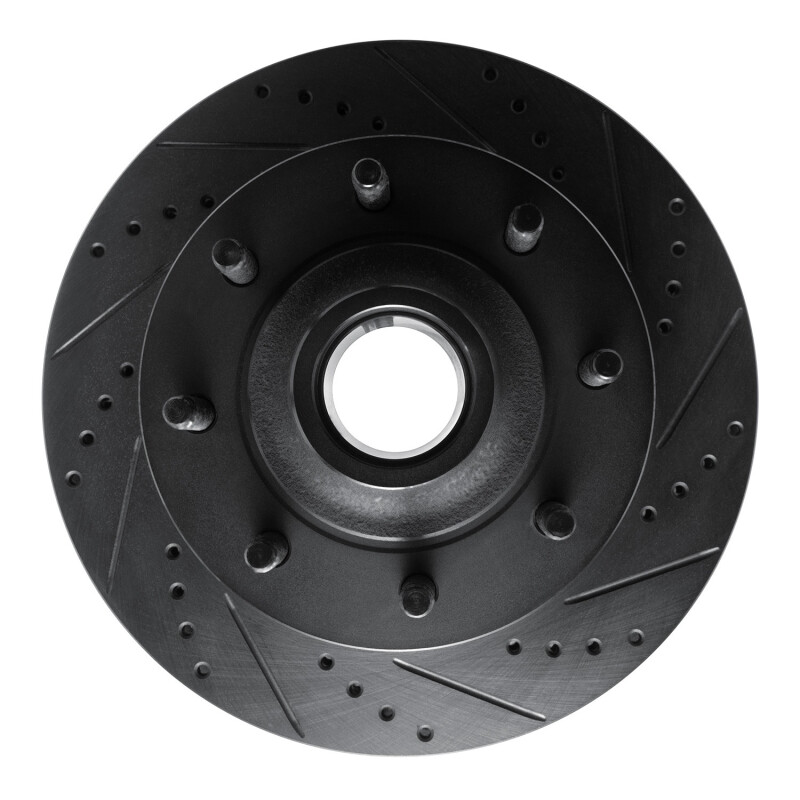 Ford F-250 Super Duty Brake Rotor (1) - Front Right - DFC - Drilled & Slotted - Black - `03-`05