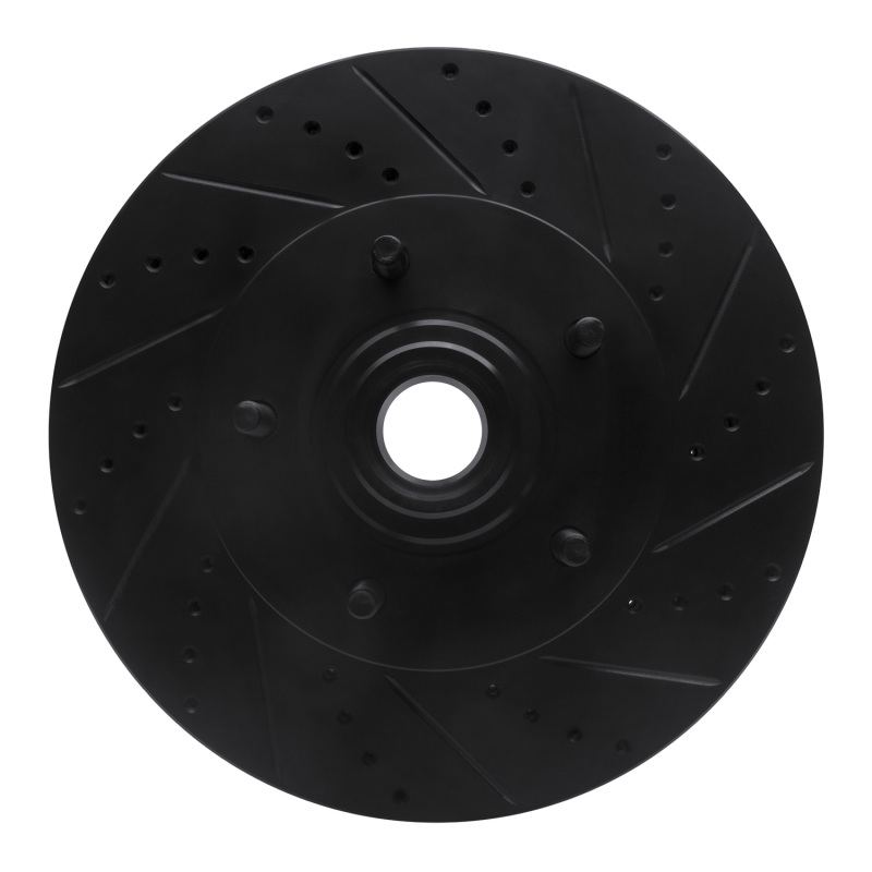 Ford E-150 Club Wagon Brake Rotor (1) - Front Right - DFC - Drilled & Slotted - Black - `04-`06