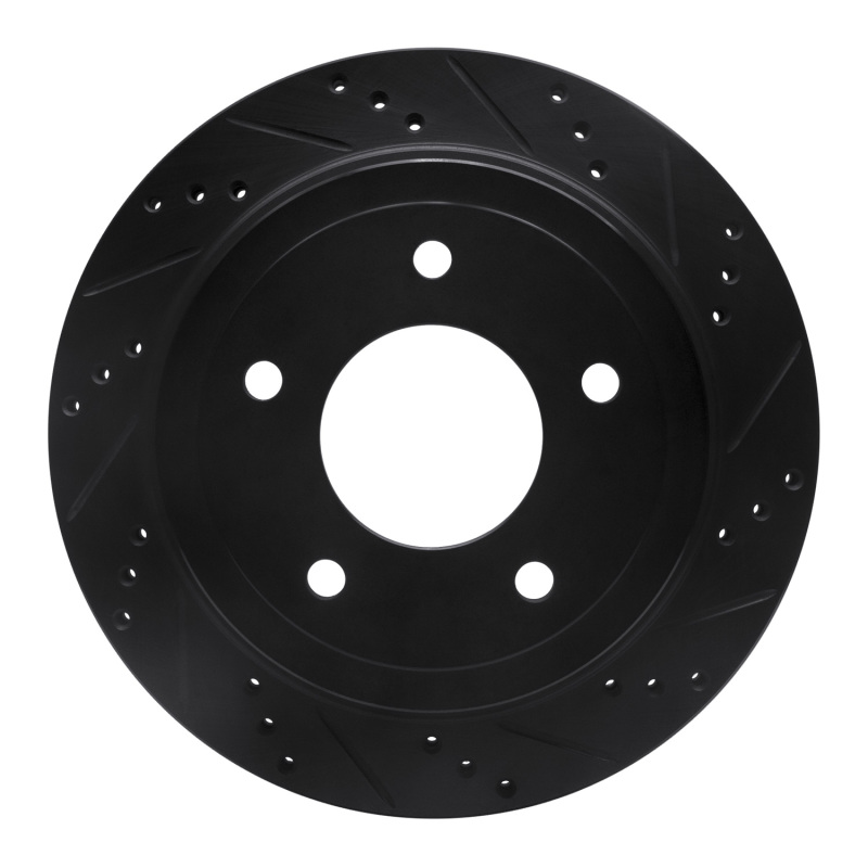 Ford E-150 Club Wagon Brake Rotor (1) - Rear Right - DFC - Drilled & Slotted - Black - `04-`06