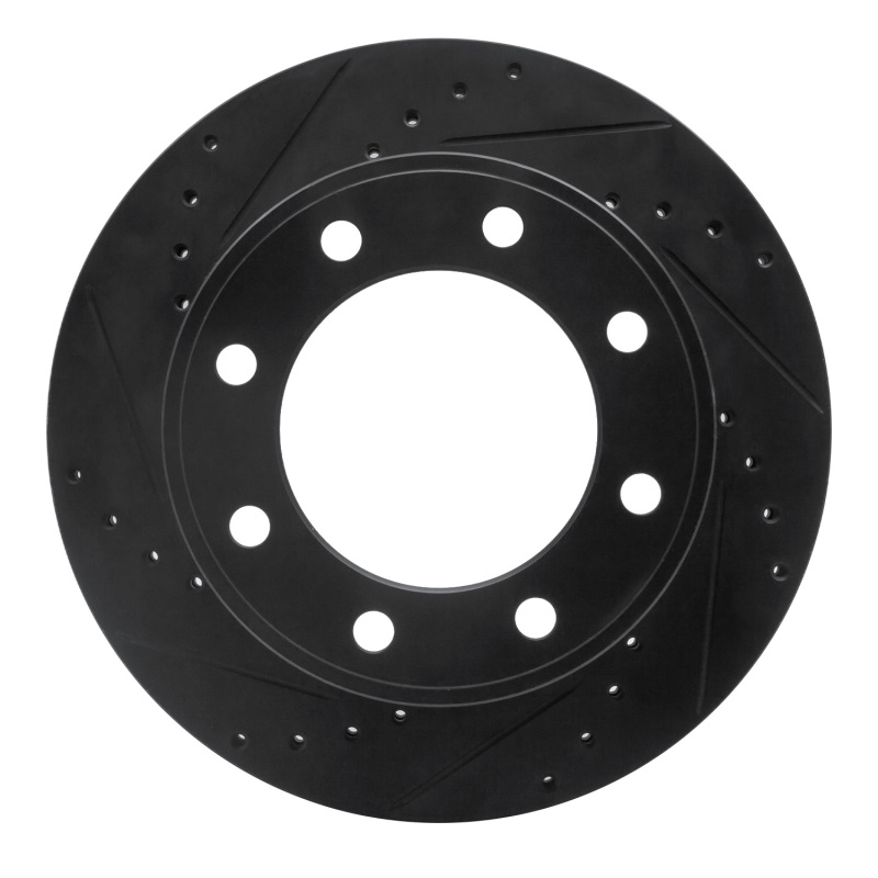 Ford F-250 Super Duty Brake Rotor (1) - Rear Left - DFC - Drilled & Slotted - Black - `05-`12