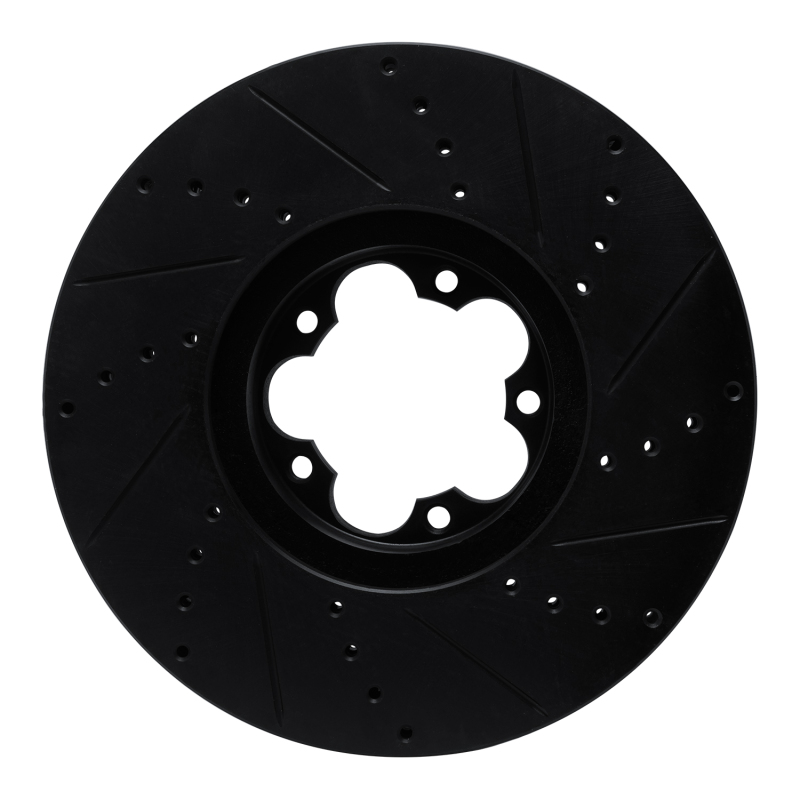 Ford Transit-350 HD Brake Rotor (1) - Front Left - DFC - Drilled & Slotted - Black - `15-`25