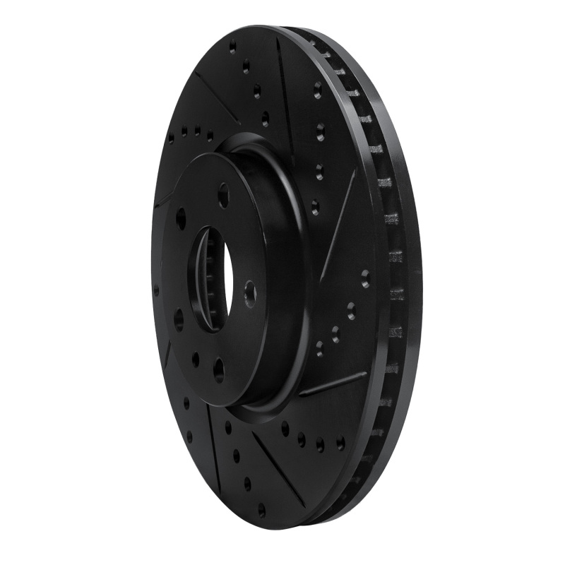 Ford Special Service Police Sedan Brake Rotor (1) - Front Right - DFC - Drilled & Slotted - Black - `13-`20
