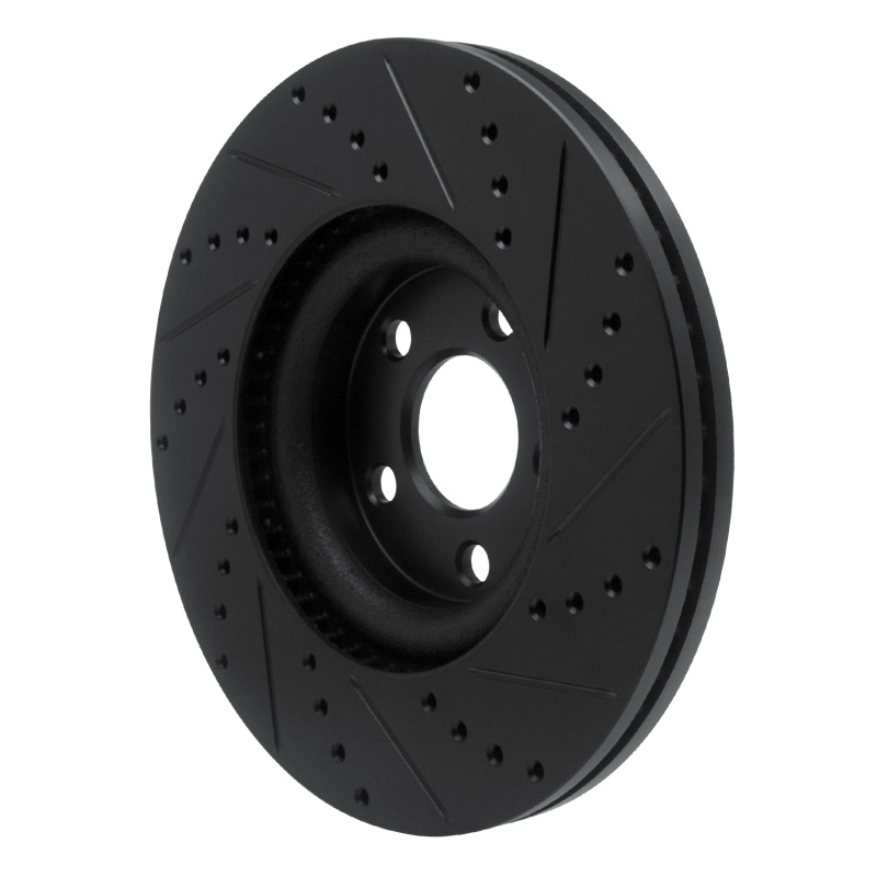 Lincoln MKZ Brake Rotor (1) - Front Left - DFC - Drilled & Slotted - Black - `17-`20