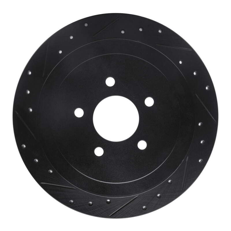 Lincoln Town Car Brake Rotor (1) - Rear Left - DFC - Drilled & Slotted - Black - `03-`11