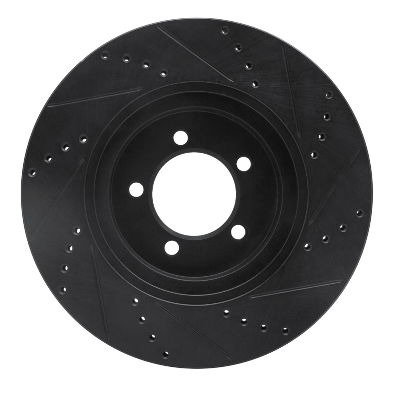 Lincoln Aviator Brake Rotor (1) - Front Left - DFC - Drilled & Slotted - Black - `03-`05