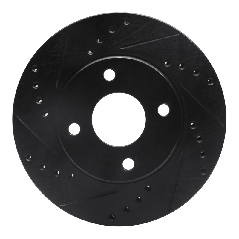 Ford Contour Brake Rotor (1) - Front Left - DFC - Drilled & Slotted - Black - `95-`04