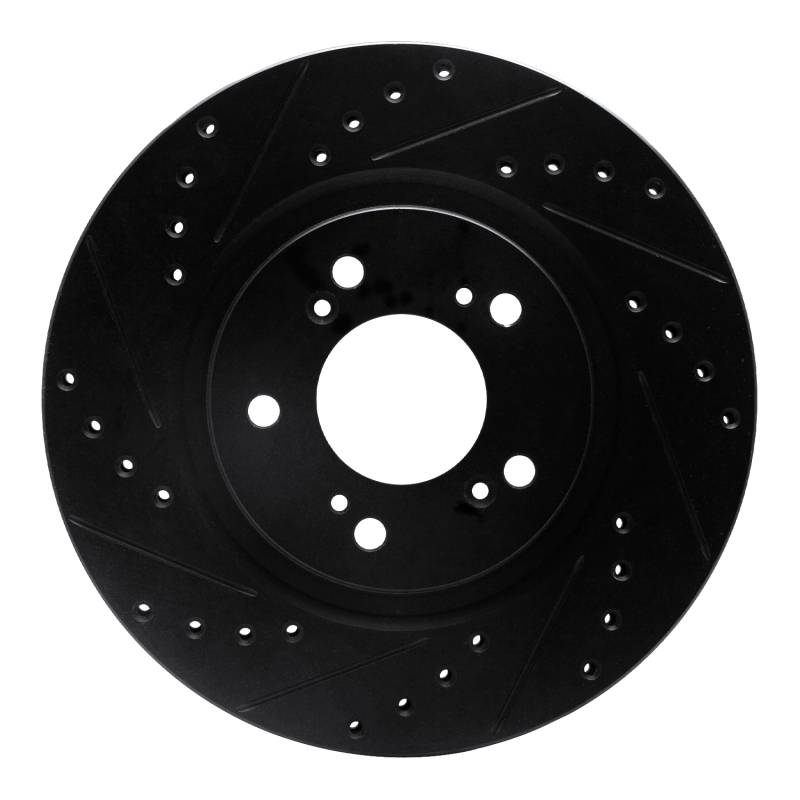 Acura NSX Brake Rotor (1) - Front Left - DFC - Drilled & Slotted - Black - `97-`05