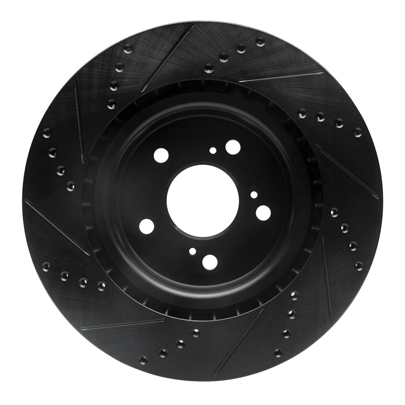 Acura TLX Brake Rotor (1) - Front Right - DFC - Drilled & Slotted - Black - `21-`25