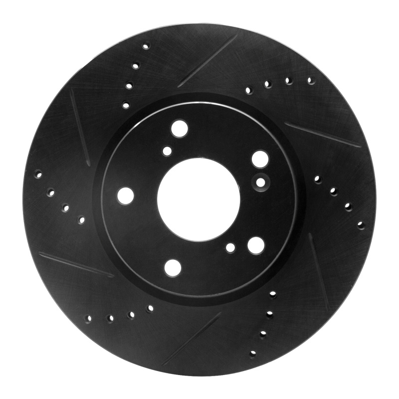Honda Civic Brake Rotor (1) - Front Left - DFC - Drilled & Slotted - Black - `16-`25