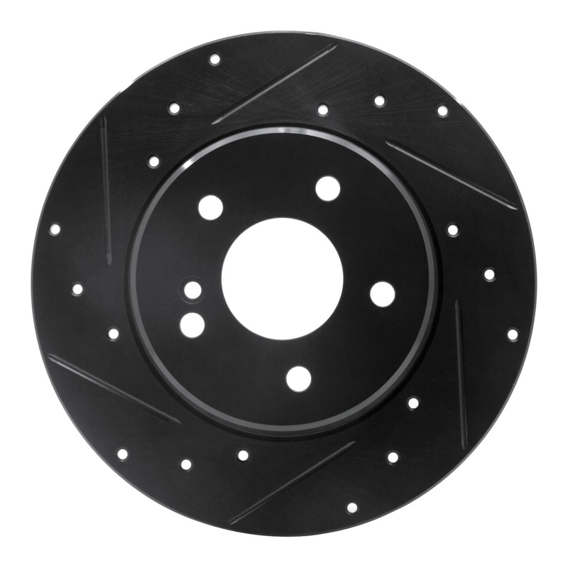 Mercedes-Benz E300 Brake Rotor (1) - Rear Left - DFC - Drilled & Slotted - Black - `94-`11