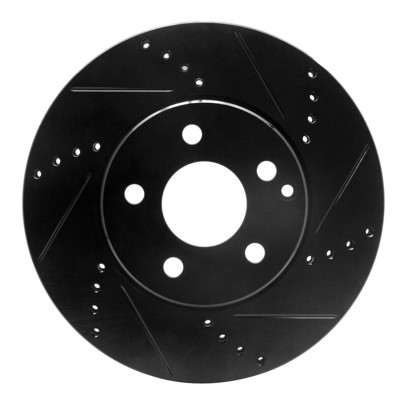 Mercedes-Benz E200 Brake Rotor (1) - Front Right - DFC - Drilled & Slotted - Black - `03-`09