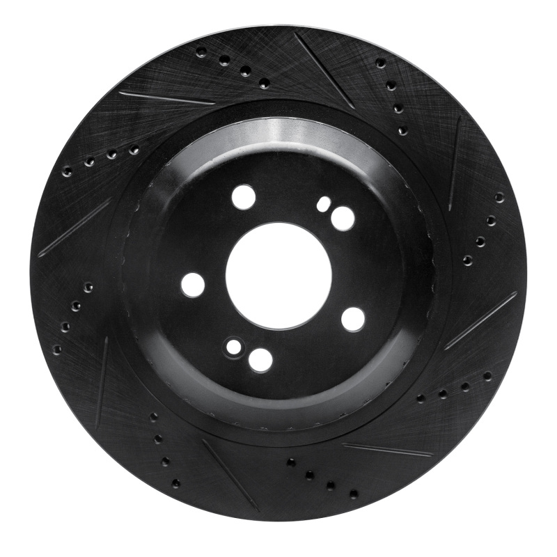 Mercedes-Benz S560 Brake Rotor (1) - Rear Right - DFC - Drilled & Slotted - Black - `14-`21