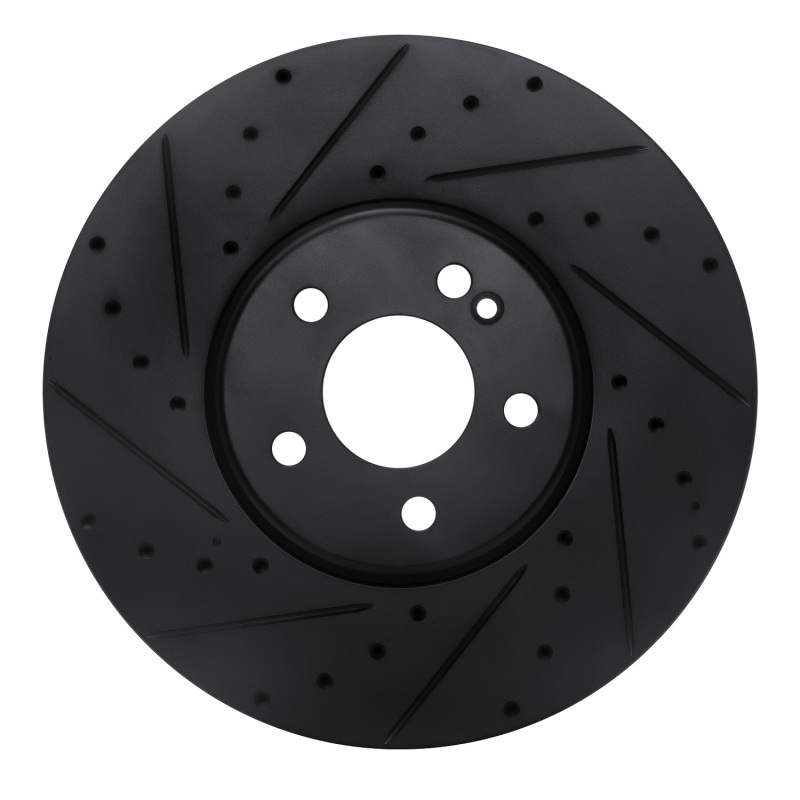 Mercedes-Benz E300 Brake Rotor (1) - Front Left - DFC - Drilled & Slotted - Black - `15-`23