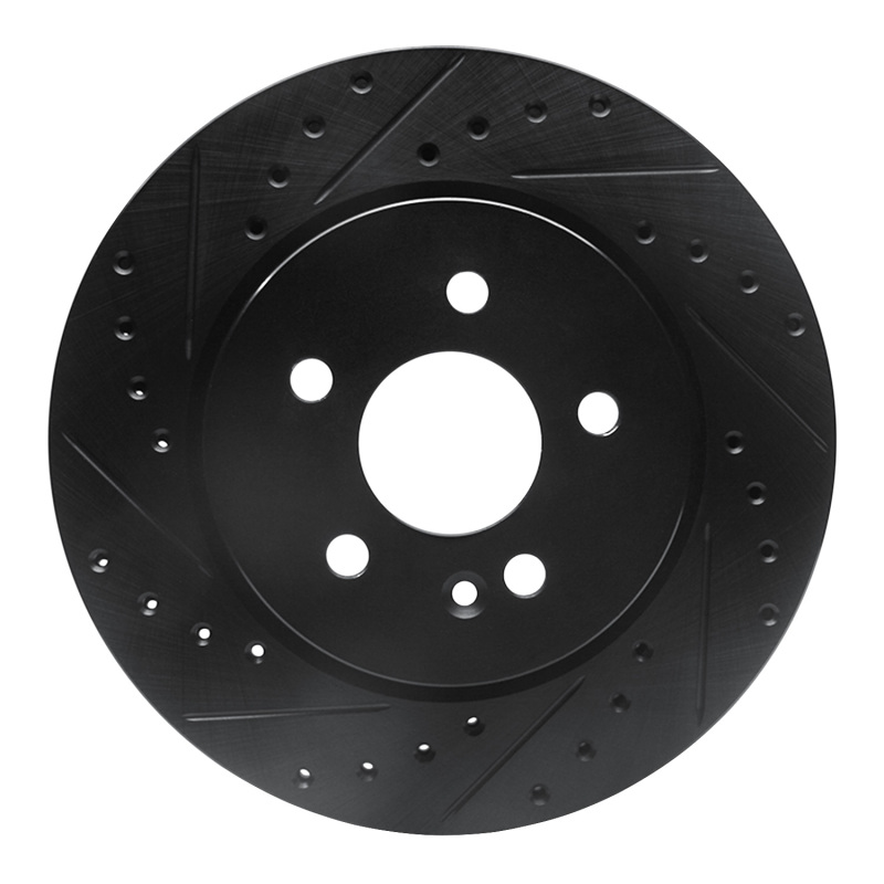 Mercedes-Benz ML430 Brake Rotor (1) - Front Left - DFC - Drilled & Slotted - Black - `98-`05