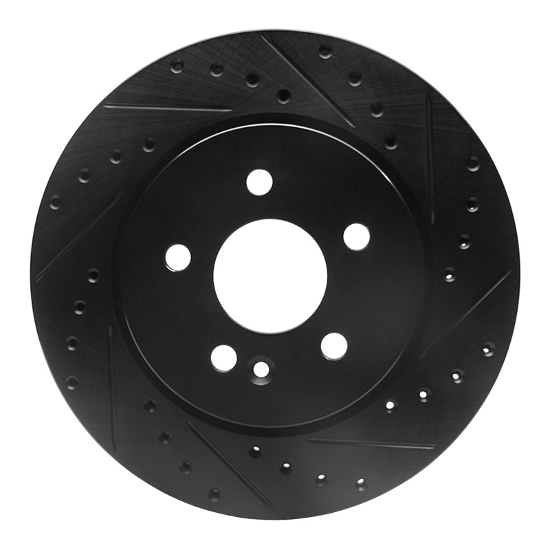 Mercedes-Benz ML430 Brake Rotor (1) - Front Right - DFC - Drilled & Slotted - Black - `98-`05