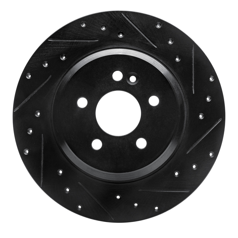 Mercedes-Benz ML430 Brake Rotor (1) - Rear Right - DFC - Drilled & Slotted - Black - `00-`05