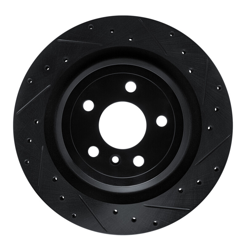 Mercedes-Benz GLE500 Brake Rotor (1) - Rear Right - DFC - Drilled & Slotted - Black - `12-`19