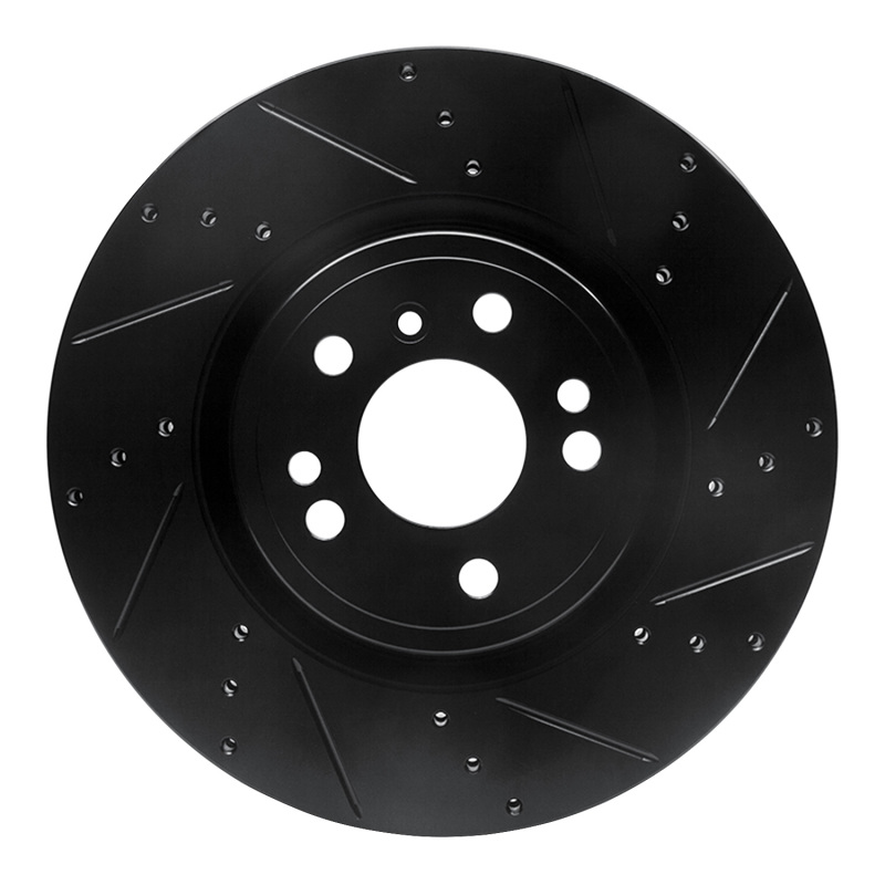 Mercedes-Benz GLE300D Brake Rotor (1) - Front Right - DFC - Drilled & Slotted - Black - `12-`18