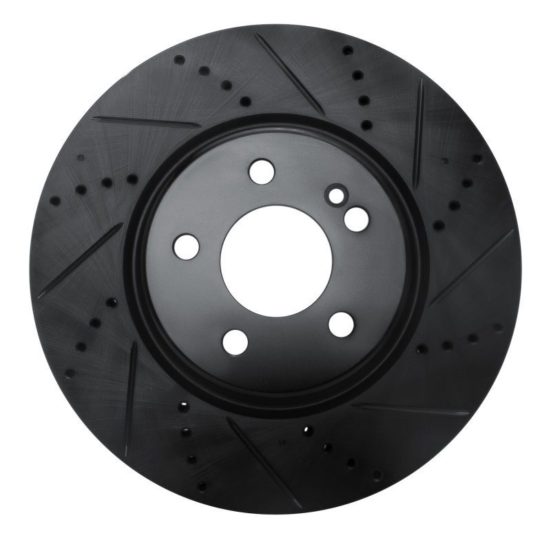 Mercedes-Benz C43 AMG Brake Rotor (1) - Rear Right - DFC - Drilled & Slotted - Black - `16-`23