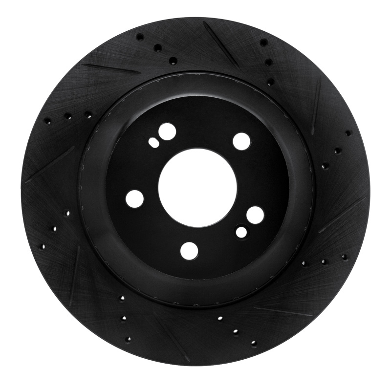 Mercedes-Benz S550 Brake Rotor (1) - Rear Right - DFC - Drilled & Slotted - Black - `15-`21