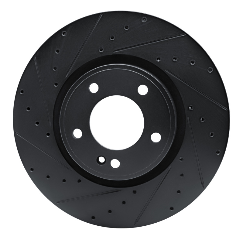Mercedes-Benz G500 Brake Rotor (1) - Front Left - DFC - Drilled & Slotted - Black - `19-`25
