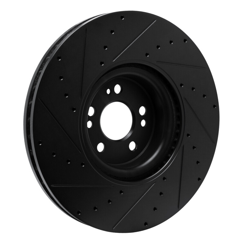 Mercedes-Benz GLE450 Brake Rotor (1) - Front Right - DFC - Drilled & Slotted - Black - `20-`26