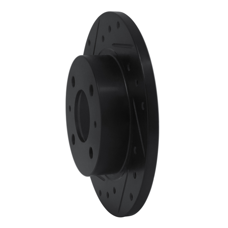 Nissan Sentra Brake Rotor (1) - Front Left - DFC - Drilled & Slotted - Black - `86-`06