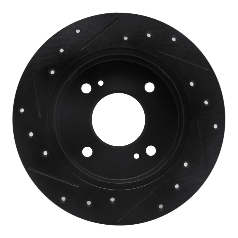 Infiniti G20 Brake Rotor (1) - Rear Right - DFC - Drilled & Slotted - Black - `90-`06
