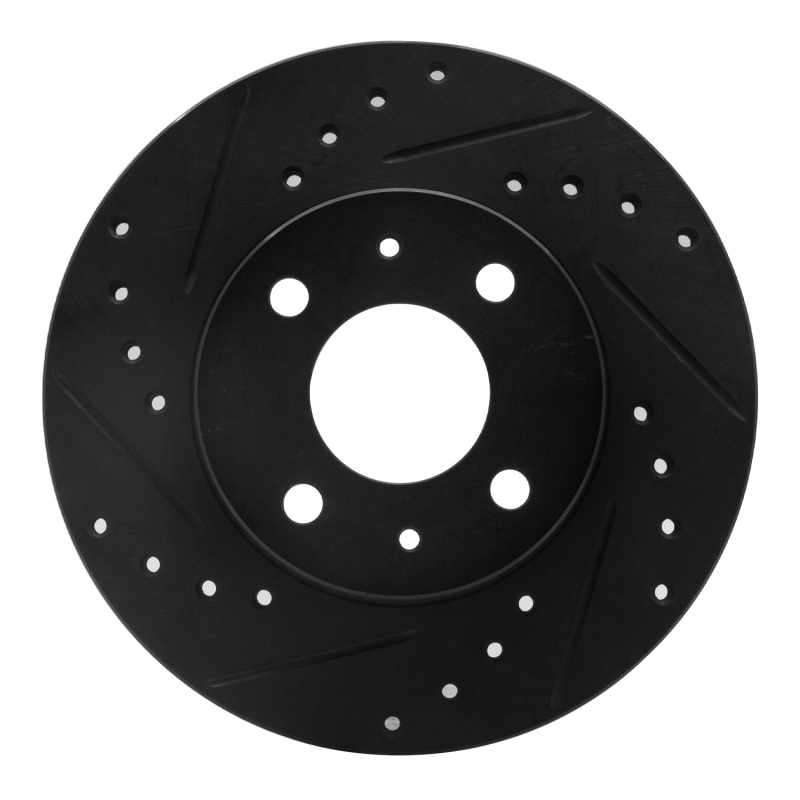 Nissan Sentra Brake Rotor (1) - Front Left - DFC - Drilled & Slotted - Black - `88-`06
