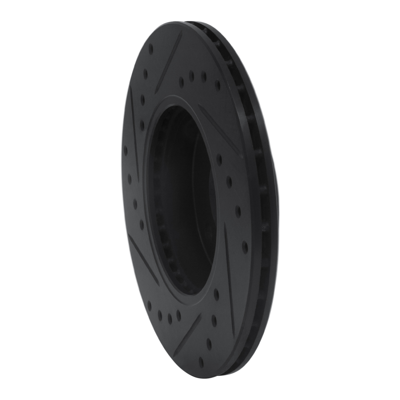 Nissan Tsuru Brake Rotor (1) - Front Right - DFC - Drilled & Slotted - Black - `88-`06