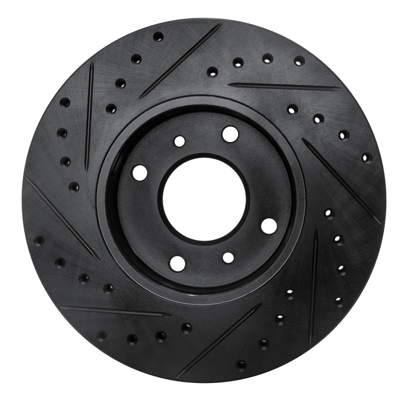 Infiniti G20 Brake Rotor (1) - Front Right - DFC - Drilled & Slotted - Black - `93-`06