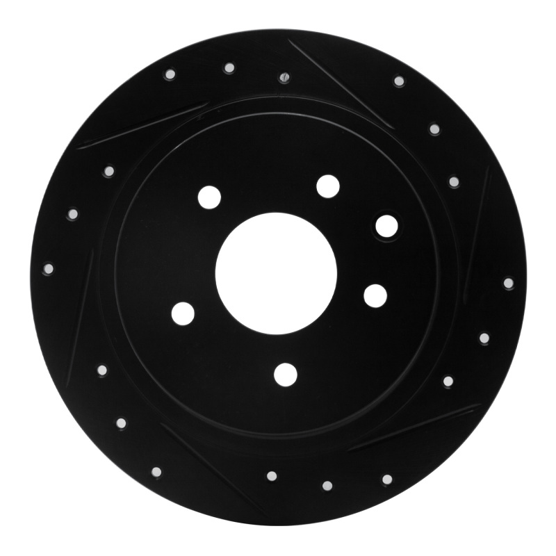 Nissan Altima Brake Rotor (1) - Rear Right - DFC - Drilled & Slotted - Black - `02-`25