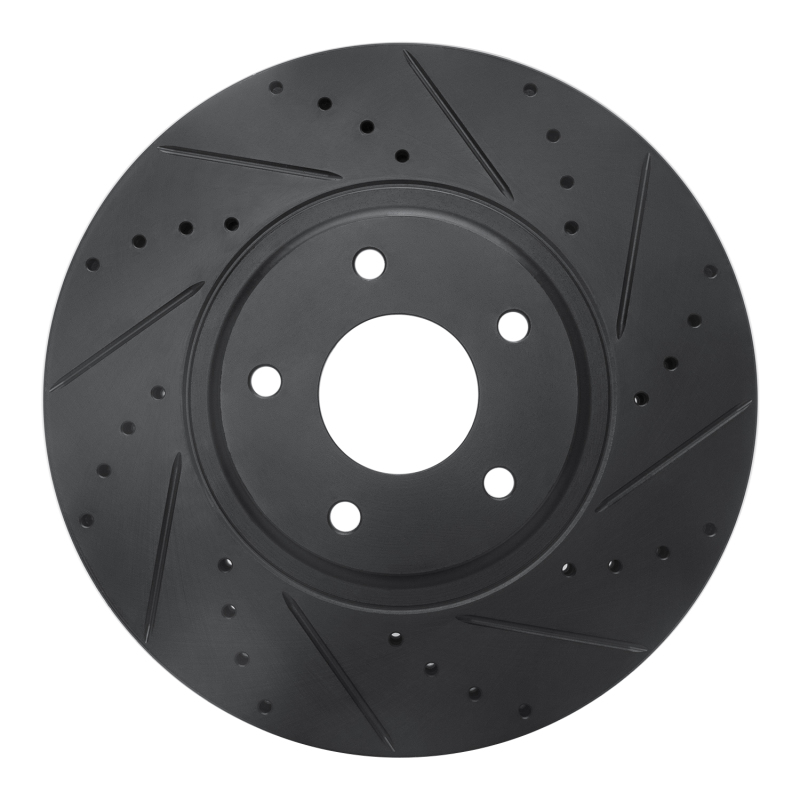 Nissan Maxima Brake Rotor (1) - Front Right - DFC - Drilled & Slotted - Black - `03-`05