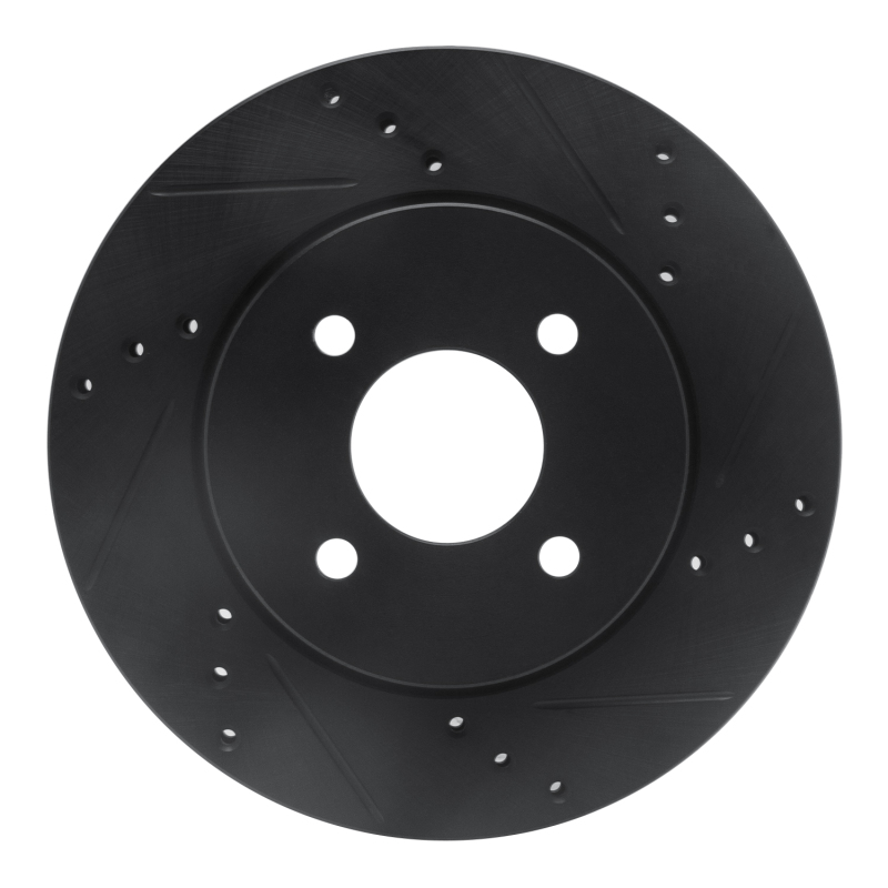 Nissan Micra Brake Rotor (1) - Front Right - DFC - Drilled & Slotted - Black - `11-`25