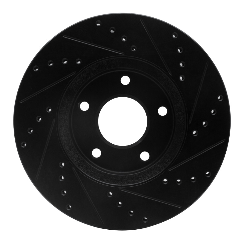 Infiniti Q45 Brake Rotor (1) - Front Left - DFC - Drilled & Slotted - Black - `02-`17