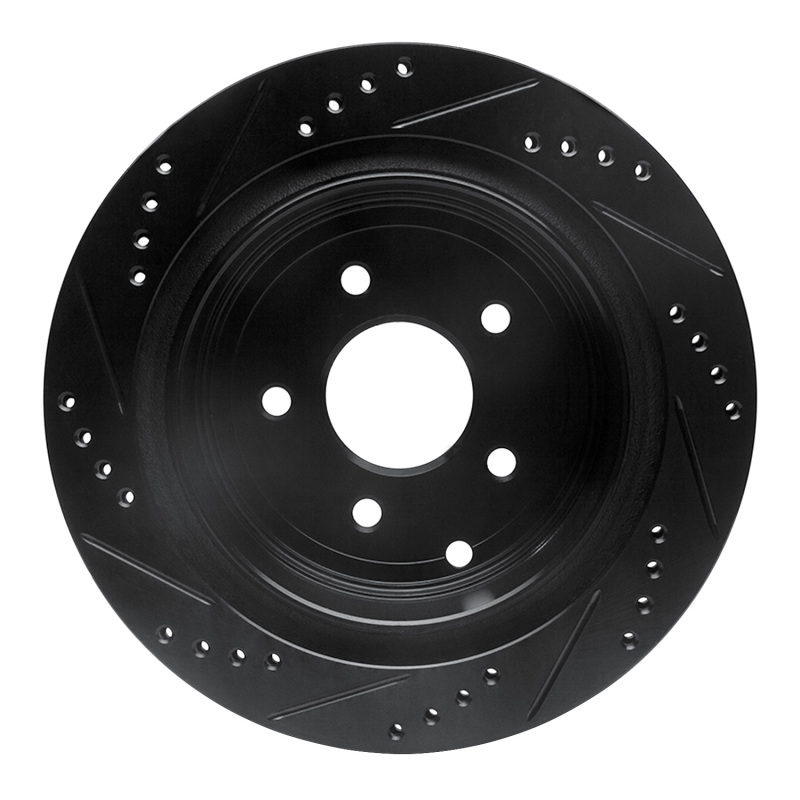 Infiniti Q50 Brake Rotor (1) - Rear Right - DFC - Drilled & Slotted - Black - `03-`24