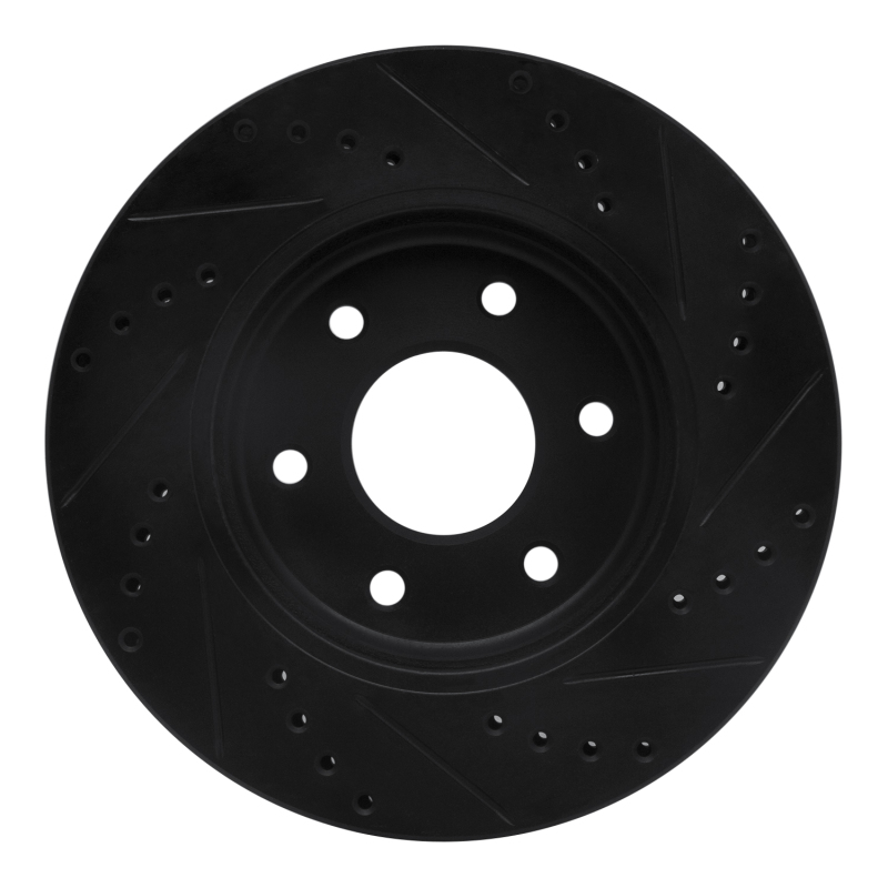 Nissan Frontier Brake Rotor (1) - Front Left - DFC - Drilled & Slotted - Black - `05-`21