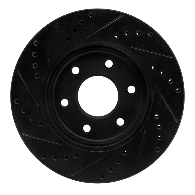 Nissan Frontier Brake Rotor (1) - Front Right - DFC - Drilled & Slotted - Black - `05-`21