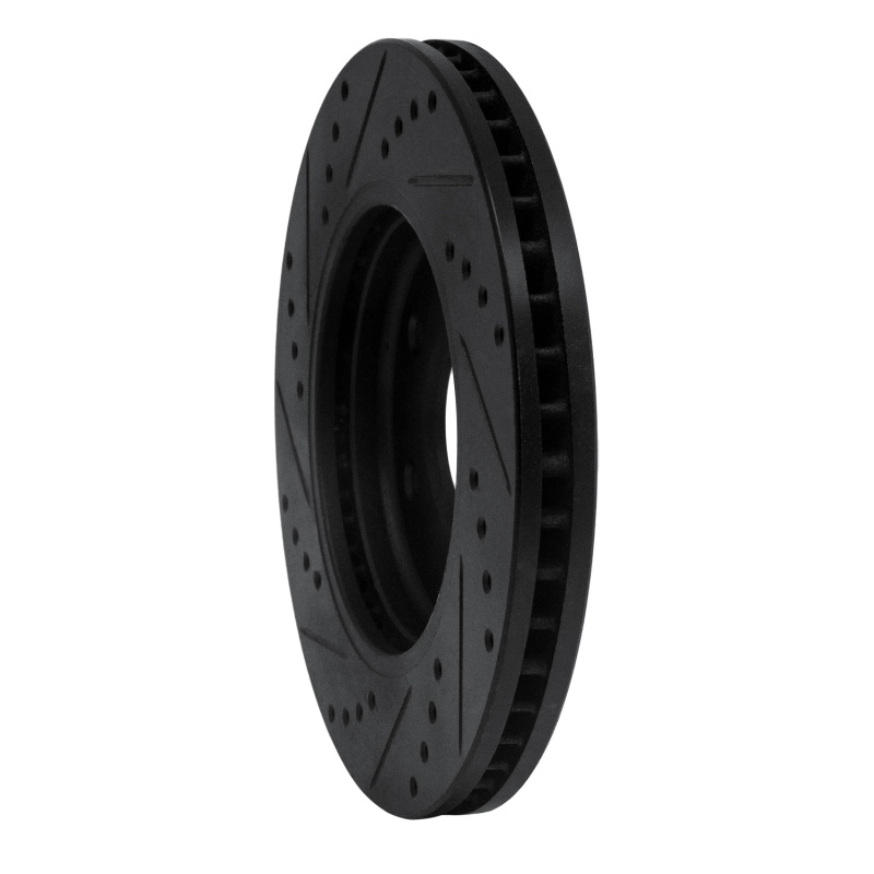 Nissan Frontier Brake Rotor (1) - Front Right - DFC - Drilled & Slotted - Black - `05-`21