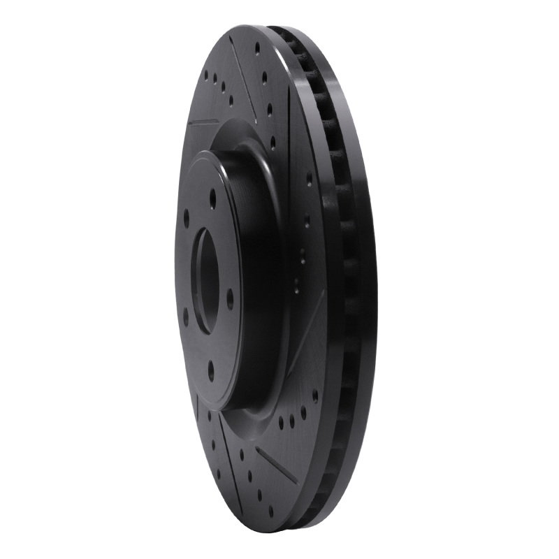 Infiniti Q60 Brake Rotor (1) - Front Right - DFC - Drilled & Slotted - Black - `13-`25