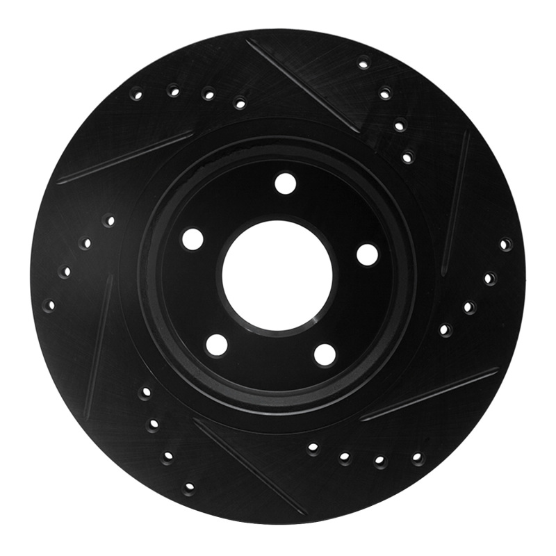 Nissan Leaf Brake Rotor (1) - Front Left - DFC - Drilled & Slotted - Black - `14-`23